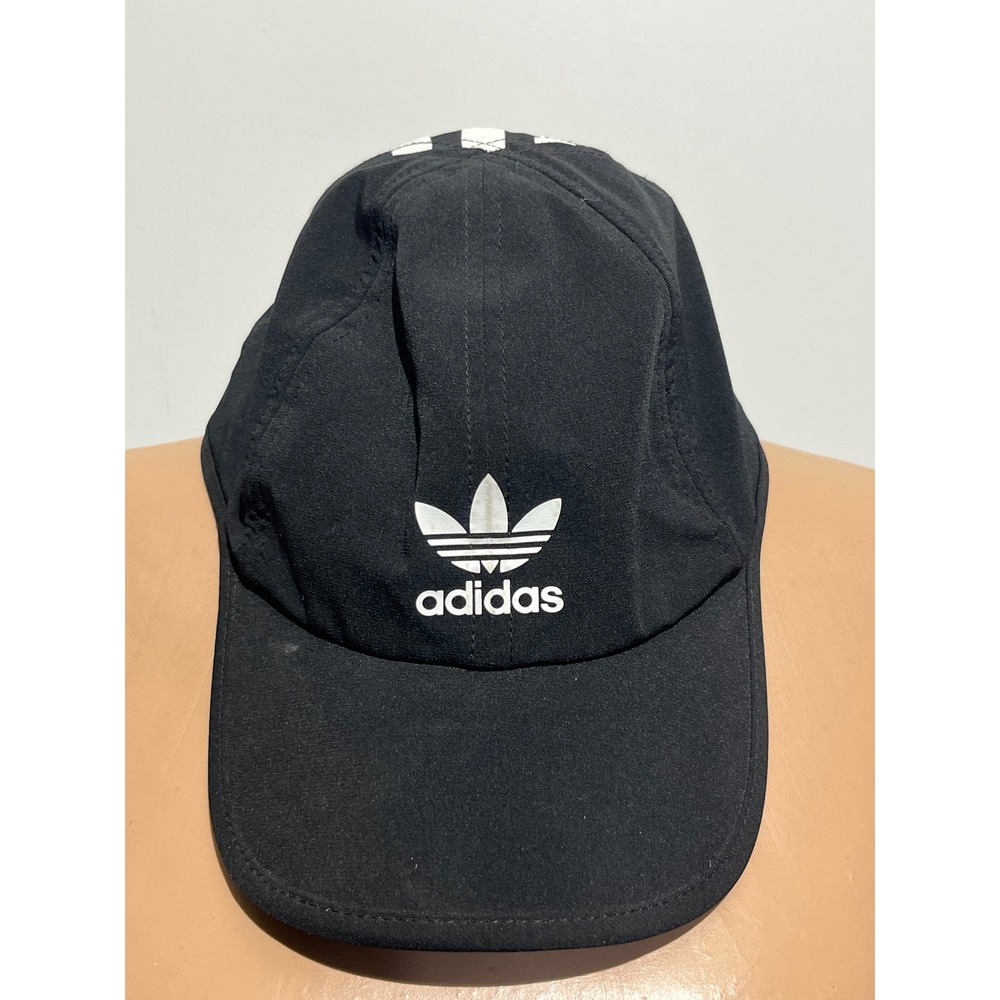 Adidas Originals Trefoil Black White 3-Stripe Adjustable Stretch Cap Hat